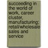 Succeeding in the World of Work, Career Cluster, Manufacturing; Retail/Wholesale Sales and Service