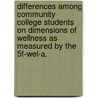 Differences Among Community College Students on Dimensions of Wellness as Measured by the 5f-Wel-A. door Abigail Rankin McNeely