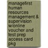 ManageFirst Human Resources Management & Supervision W/online Voucher and Test Prep Access Card Pkg