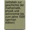 Zeittafeln Zur Geschichte Der Mathematik, Physik Und Astronomie Bis Zum Jahre 1500 (German Edition) door Müller Felix
