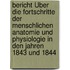Bericht Über Die Fortschritte Der Menschlichen Anatomie Und Physiologie In Den Jahren 1843 Und 1844