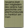 Neujahrs-Blatt den Mitgliedern des Vereins fuer Geschichte und Alterthumskunde zu Frankfurt am Main. by Jacob Becker