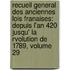 Recueil General Des Anciennes Lois Franaises: Depuis L'An 420 Jusqu' La Rvolution De 1789, Volume 29