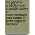 The Genomic Prediction and Characterization of Transmembrane Beta-Barrels in Gram-Negative Bacteria.