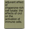 Adjuvant Effect of Chaperone-Rich Cell Lysate: The Effects of Crcl on the Activation of Immune Cells. door Jessica Cantrell