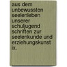 Aus Dem Unbewussten Seelenleben Unserer Schuljugend Schriften Zur Seelenkunde Und Erziehungskunst Ix. door Zulliger