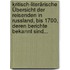Kritisch-literärische Übersicht Der Reisenden In Russland, Bis 1700, Deren Berichte Bekannt Sind...
