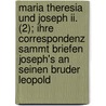 Maria Theresia Und Joseph Ii. (2); Ihre Correspondenz Sammt Briefen Joseph's An Seinen Bruder Leopold door Maria Theresa