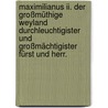 Maximilianus Ii. Der Großmüthige weyland durchleuchtigister und großmächtigister Fürst und Herr. by Albert Weinperger