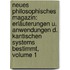 Neues Philosophisches Magazin: Erläuterungen U. Anwendungen D. Kantischen Systems Bestimmt, Volume 1