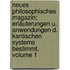 Neues Philosophisches Magazin: Erläuterungen U. Anwendungen D. Kantischen Systems Bestimmt, Volume 1