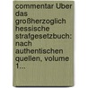 Commentar Über Das Großherzoglich Hessische Strafgesetzbuch: Nach Authentischen Quellen, Volume 1... door Moritz Wilhelm August Breidenbach