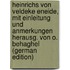 Heinrichs Von Veldeke Eneide, Mit Einleitung Und Anmerkungen Herausg. Von O. Behaghel (German Edition)