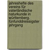 Jahreshefte des Vereins für vaterländische Naturkunde in Württemberg. Fünfunddreissigster Jahrgang door Verein FüR. Vaterländische Naturkunde In Württemberg