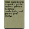 Legal Strategies For Msps & Physician Leaders: Prevent Negligent Credentialing And Protect Peer Review door Anne Roberts