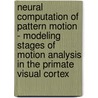 Neural Computation Of Pattern Motion - Modeling Stages Of Motion Analysis In The Primate Visual Cortex door Margaret E. Sereno