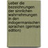 Ueber Die Bezeichnungen Der Sinnlichen Wahrnehmungen in Den Indogermanischen Sprachen (German Edition)