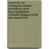 Elemente Der Volkerpsychologie; Grundlinien Einer Psychologischen Entwicklungsgeschichte Der Menschheit