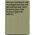 Kleines Handbuch der Musikgeschichte mit Periodisierung nach Stilprinzipien und Formen (German Edition)