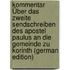 Kommentar Über Das Zweite Sendschreiben Des Apostel Paulus an Die Gemeinde Zu Korinth (German Edition)