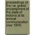 Proceedings of the R.W. Grand Encampment of the State of Indiana at Its Annual Communication (Nov 1910)