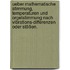 Ueber mathematische Stimmung, Temperaturen und Orgelstimmung nach Vibrations-Differenzen oder Stößen.