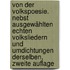 Von der Volkspoesie. Nebst ausgewählten echten Volksliedern und Umdichtungen derselben, Zweite Auflage