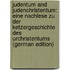 Judentum and Judenchristentum: Eine Nachlese Zu Der Ketzergeschichte Des Urchristentums (German Edition)