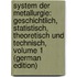 System Der Metallurgie: Geschichtlich, Statistisch, Theoretisch Und Technisch, Volume 1 (German Edition)