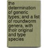 The Determination of Generic Types; And a List of Roundworm Genera, with Their Original and Type Species