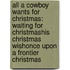 All a Cowboy Wants for Christmas: Waiting for Christmas\His Christmas Wish\Once Upon a Frontier Christmas
