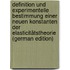Definition Und Experimentelle Bestimmung Einer Neuen Konstanten Der Elasticitätstheorie (German Edition)