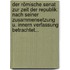 Der Römische Senat Zur Zeit Der Republik: Nach Seiner Zusammensetzung U. Innern Verfassung Betrachtet...