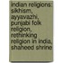 Indian Religions: Sikhism, Ayyavazhi, Punjabi Folk Religion, Rethinking Religion in India, Shaheed Shrine