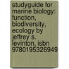 Studyguide For Marine Biology: Function, Biodiversity, Ecology By Jeffrey S. Levinton, Isbn 9780195326949 door Cram101 Textbook Reviews