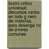 Teatro Critico Universal: Discursos Varios En Todo G Nero De Materias, Para Desenga No De Errores Comunes