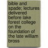 Bible and Spade; Lectures Delivered Before Lake Forest College on the Foundation of the Late William Bross door John P. Peters