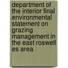 Department of the Interior Final Environmental Statement on Grazing Management in the East Roswell Es Area door United States Bureau Management