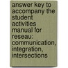 Answer Key to Accompany the Student Activities Manual for Reseau: Communication, Integration, Intersections door Marie-Paule Tranvouez
