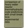 Comparison Of Heavy Water Reactor Thermalhydraulic Code Predictions With Small Break Loca Experimental Data door International Atomic Energy Agency