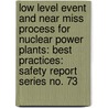 Low Level Event and Near Miss Process for Nuclear Power Plants: Best Practices: Safety Report Series No. 73 door International Atomic Energy Agency