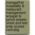 ManageFirst Hospitality & Restaurant Management W/Paper & Pencil Answer Sheet and Test Prep Access Card Pkg