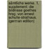 Sämtliche Werke. 1. Supplement: Die Bildnisse Goethes hrsg. von Ernest Schulte-Strathaus. (German Edition)