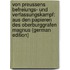 Von Preussens Befreiungs- Und Verfassungskampf: Aus Den Papieren Des Oberburggrafen Magnus (German Edition)