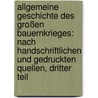 Allgemeine Geschichte des großen Bauernkrieges: Nach handschriftlichen und gedruckten Quellen, Dritter Teil by Wilhelm Zimmermann