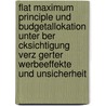 Flat Maximum Principle Und Budgetallokation Unter Ber Cksichtigung Verz Gerter Werbeeffekte Und Unsicherheit door Lasse Walter