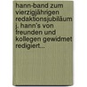 Hann-band Zum Vierzigjährigen Redaktionsjubiläum J. Hann's Von Freunden Und Kollegen Gewidmet Redigiert... door Josef Maria Pernter