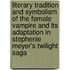 Literary Tradition and Symbolism of the Female Vampire and Its Adaptation in Stephenie Meyer's Twilight Saga