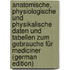 Anatomische, Physiologische Und Physikalische Daten Und Tabellen Zum Gebrauche Für Mediciner (German Edition)