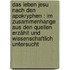 Das Leben Jesu nach den Apokryphen : im Zusammenhange aus den Quellen erzählt und wissenschaftlich untersucht